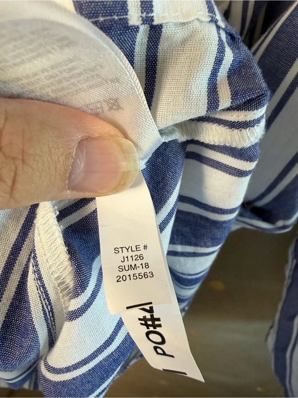 Madewell Peasant Top in Shea Stripe Blue/White Small